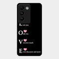 Love Glass Case Cover For Vivo T3 5G