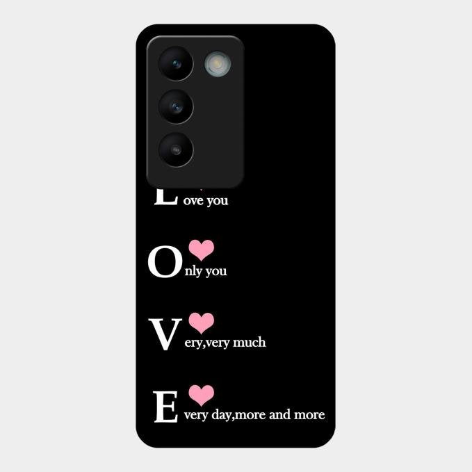 Love Glass Case Cover For Vivo T3 5G