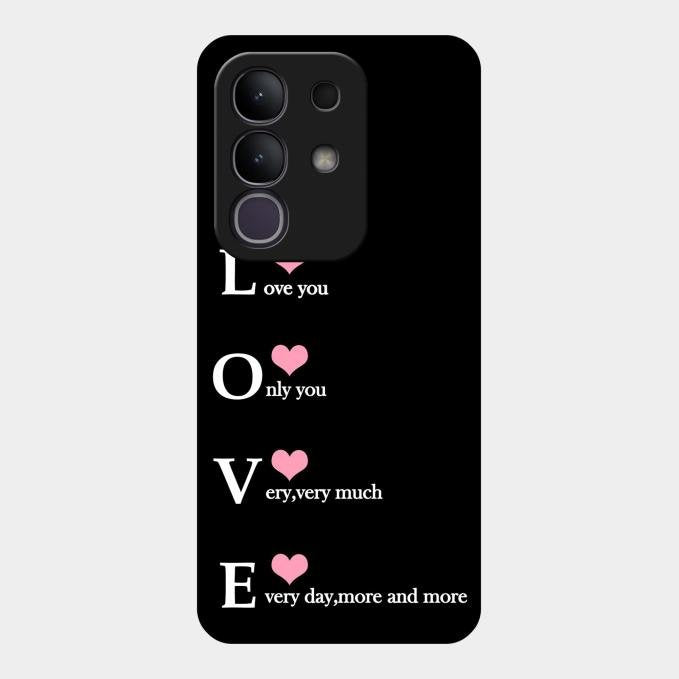 Love Glass Case Cover For Vivo T4X 5G