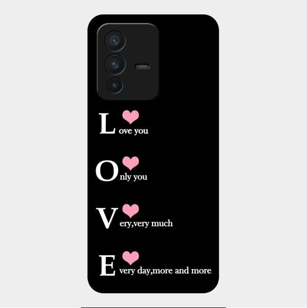 Love Glass Case Cover For Vivo V23 5G