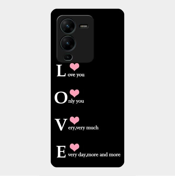 Love Glass Case Cover For Vivo V25 Pro 5G
