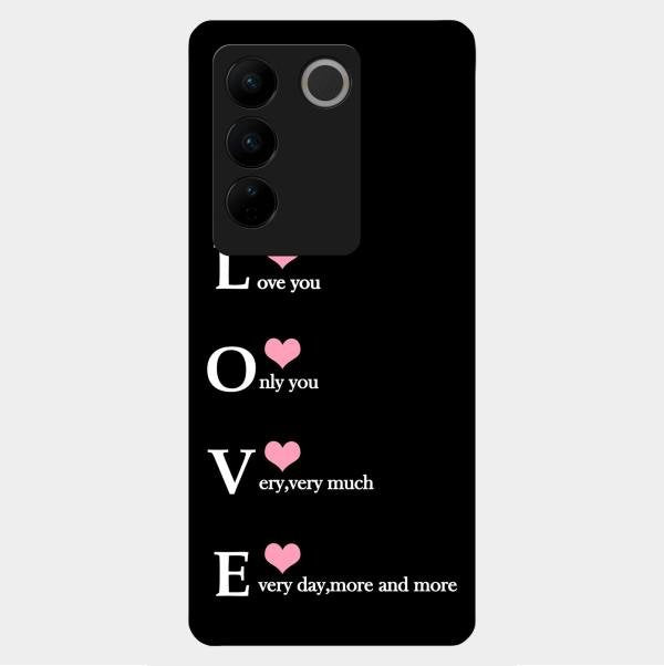 Love Glass Case Cover For Vivo V27 5G