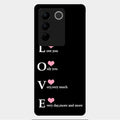 Love Glass Case Cover For Vivo V27 Pro 5G