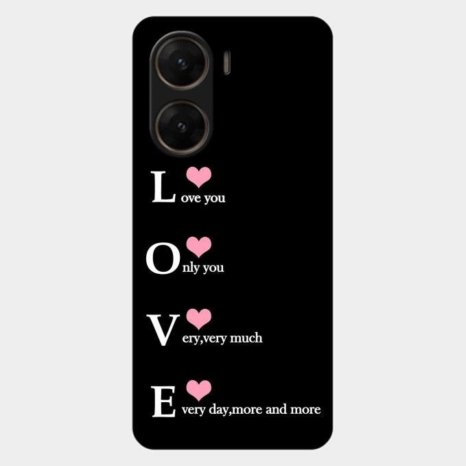 Love Glass Case Cover For Vivo V29E 5G