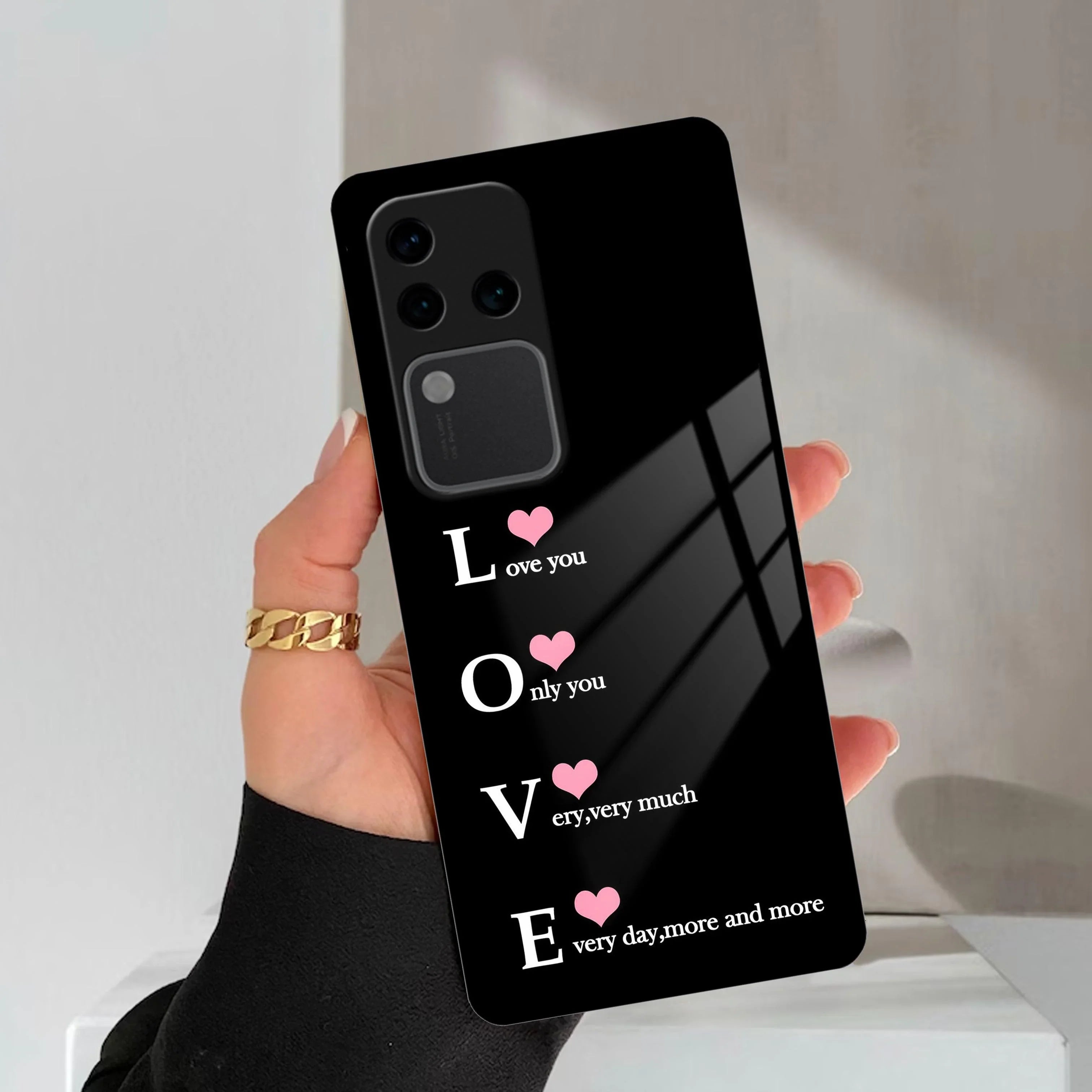 Love Glass Case Cover For Vivo - ShopOnCliQ