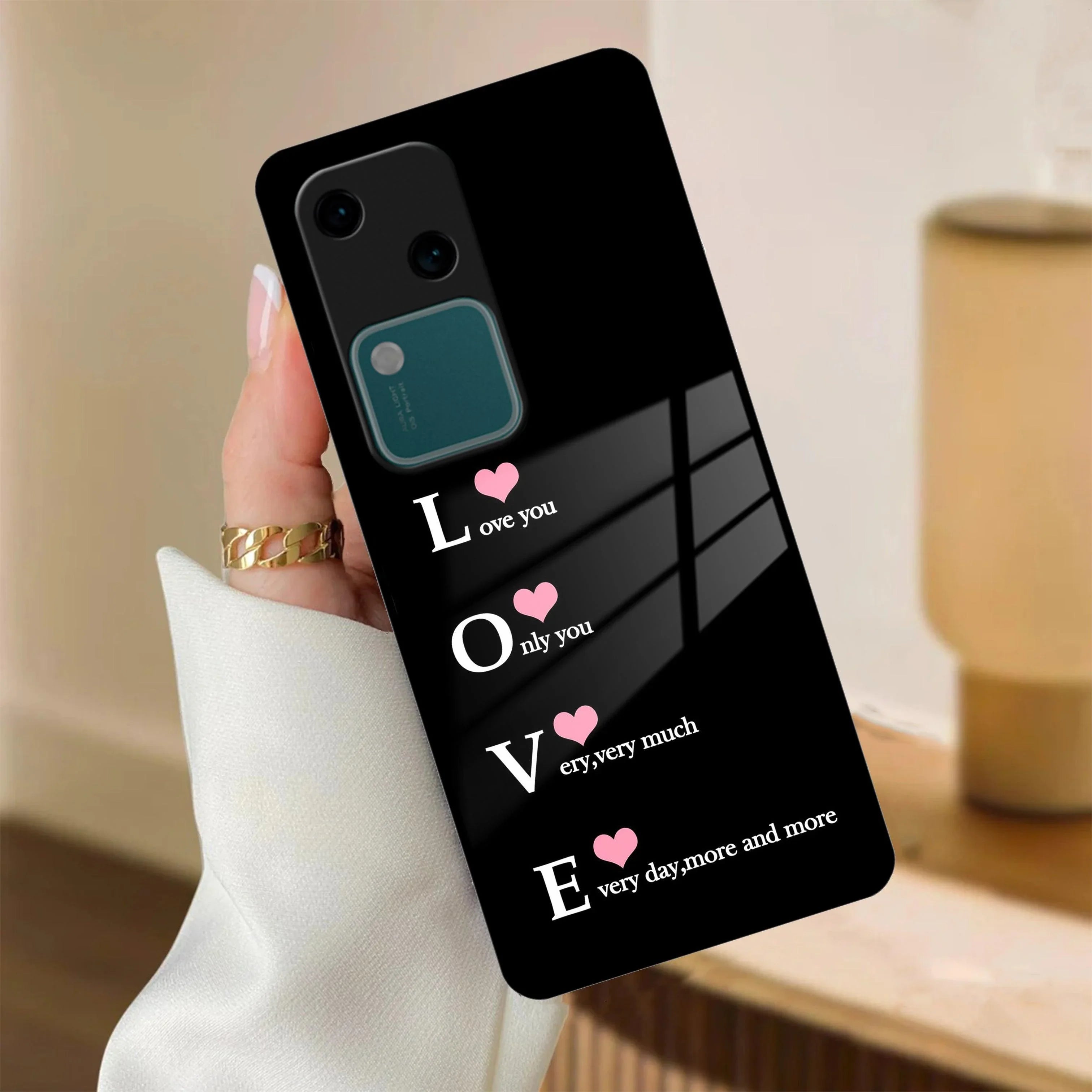 Love Glass Case Cover For Vivo - ShopOnCliQ