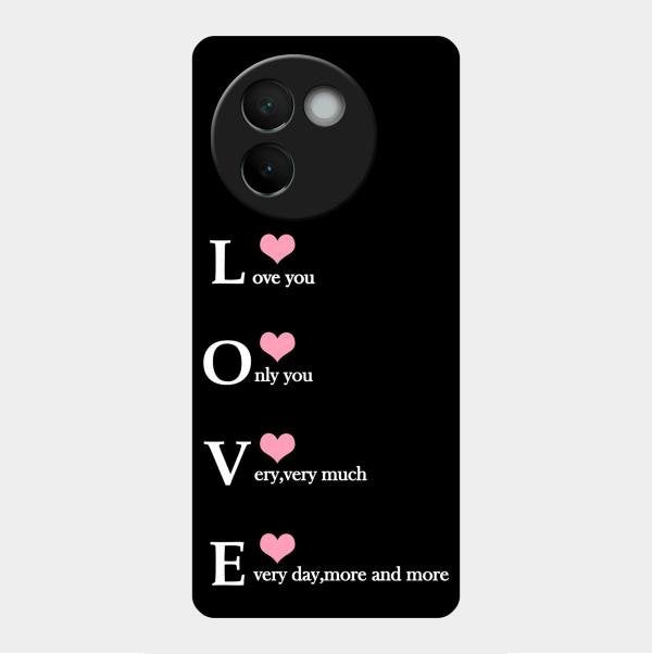 Love Glass Case Cover For Vivo V30E 5G