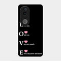 Love Glass Case Cover For Vivo V50 5G
