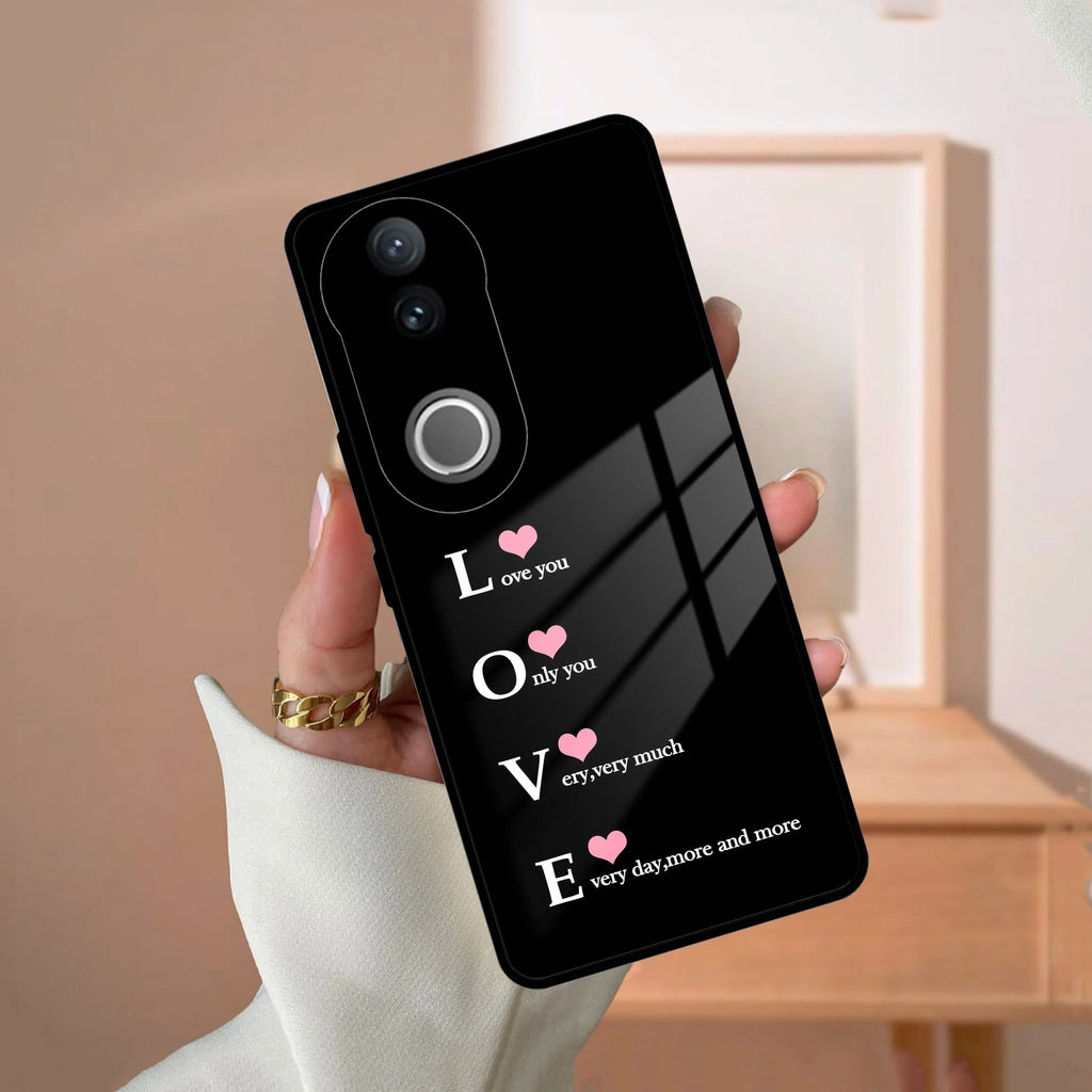 Love Glass Case Cover For iQOO - ShopOnCliQ