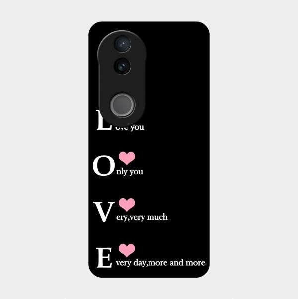 Love Glass Case Cover For Vivo V50E 5G