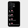Love Glass Case Cover For Vivo V60 5G