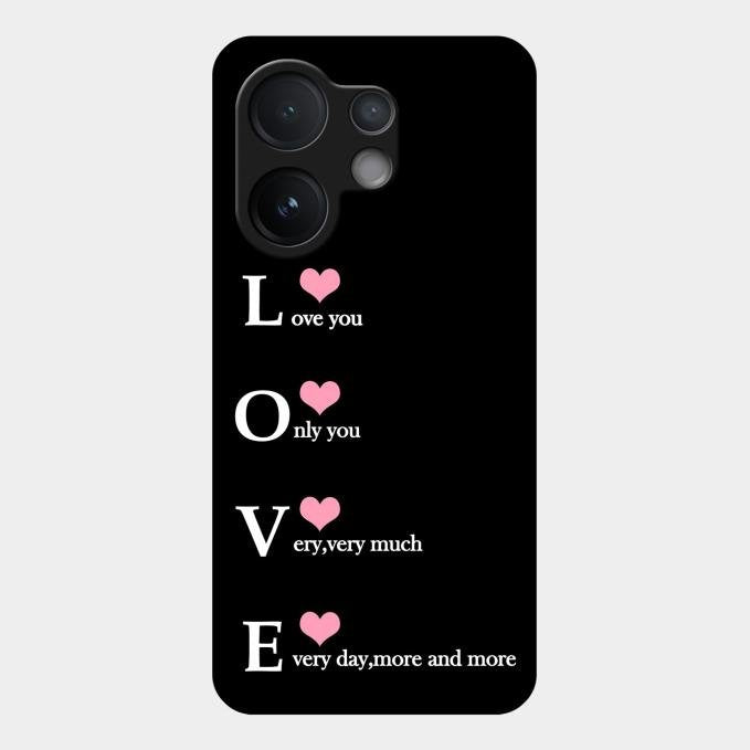 Love Glass Case Cover For Vivo V60 5G