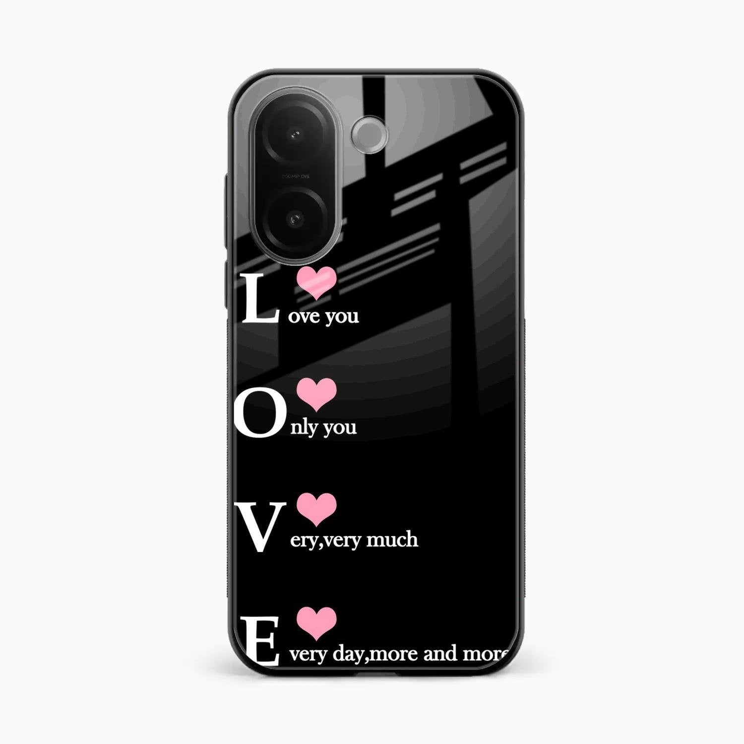 Love Glass Case Cover For Vivo V60e 5G