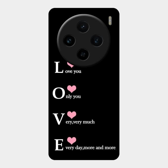 Love Glass Case Cover For Vivo X100 5G