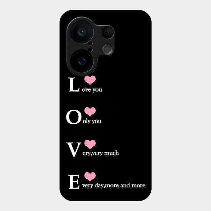 Love Glass Case Cover For Vivo X200 Fe 5G