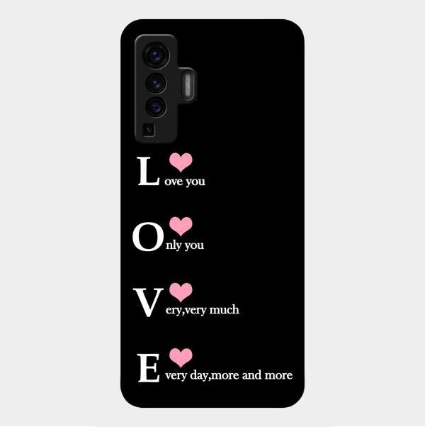 Love Glass Case Cover For Vivo X50 5G
