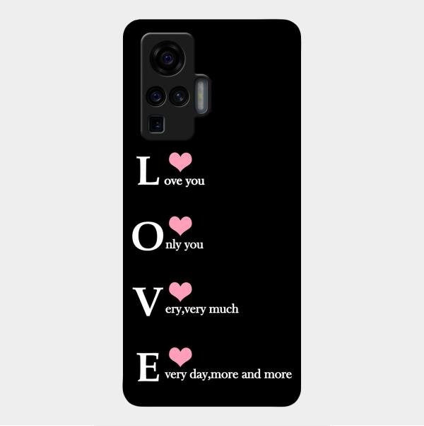 Love Glass Case Cover For Vivo X50 Pro 5G