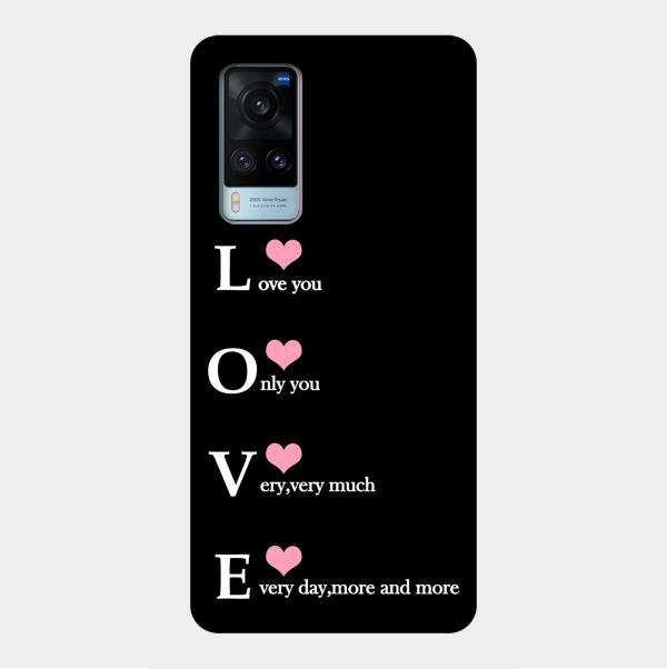 Love Glass Case Cover For Vivo X60 5G