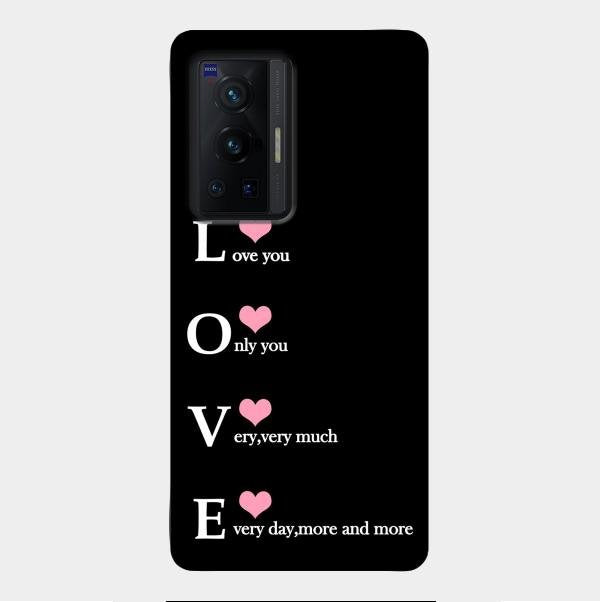 Love Glass Case Cover For Vivo X70 Pro 5G