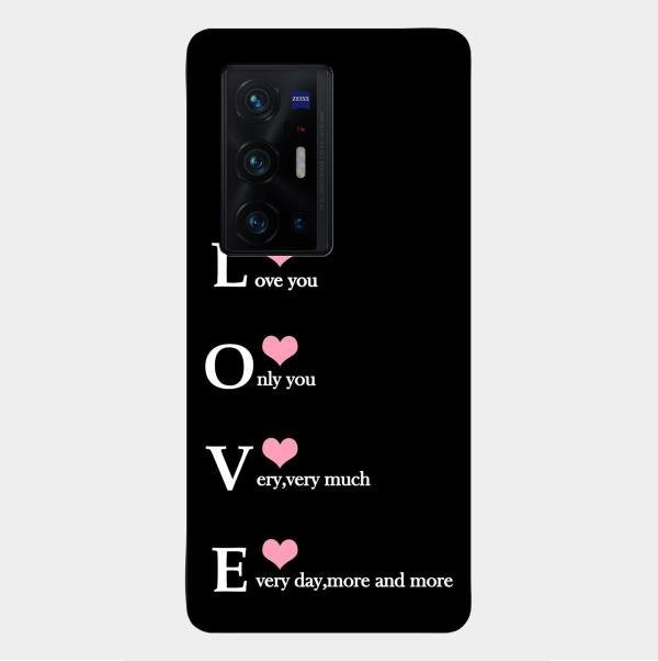 Love Glass Case Cover For Vivo X70 Pro Plus 5G