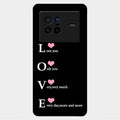 Love Glass Case Cover For Vivo X80 5G
