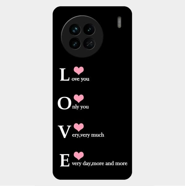 Love Glass Case Cover For Vivo X90 5G