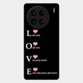 Love Glass Case Cover For Vivo X90 Pro 5G