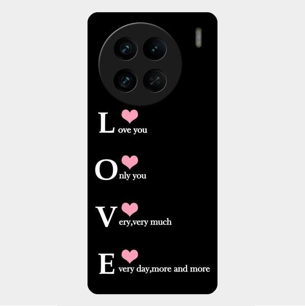 Love Glass Case Cover For Vivo X90 Pro 5G