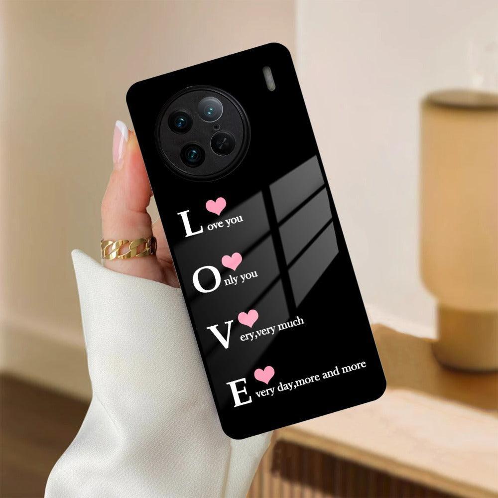 Love Glass Case Cover For iQOO