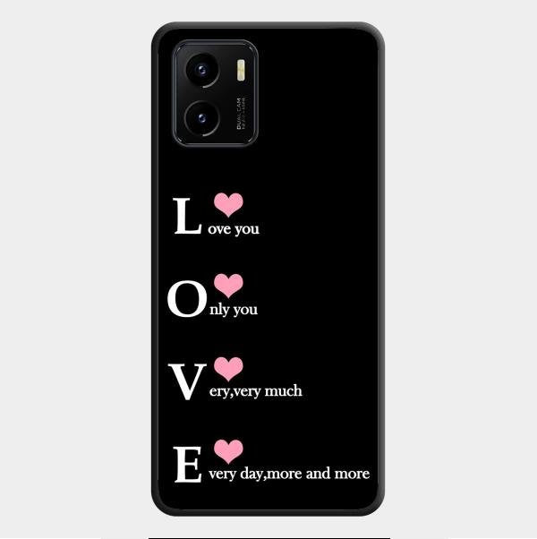 Love Glass Case Cover For Vivo Y01
