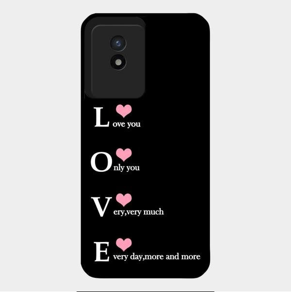 Love Glass Case Cover For Vivo Y02T