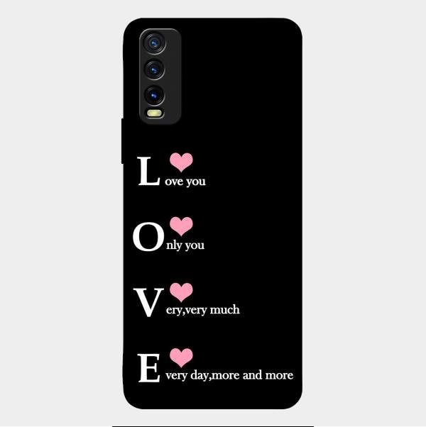 Love Glass Case Cover For Vivo Y12G