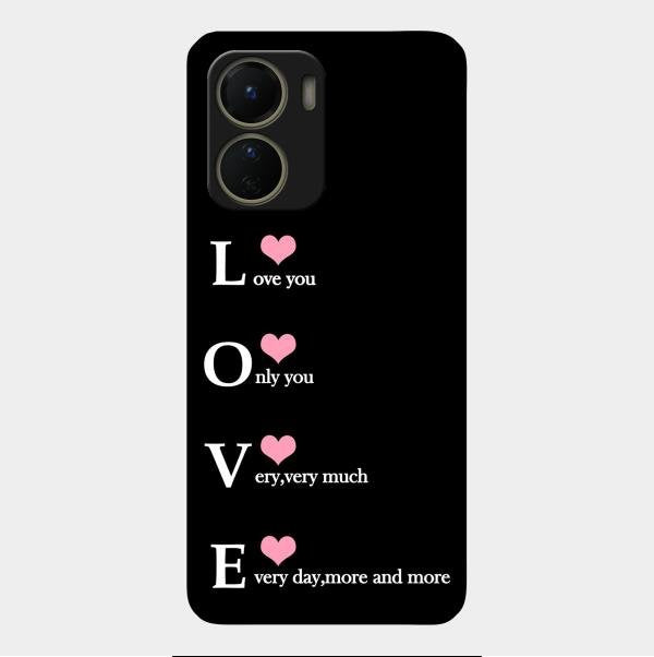 Love Glass Case Cover For Vivo Y16