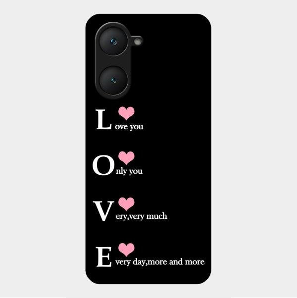 Love Glass Case Cover For Vivo Y18I