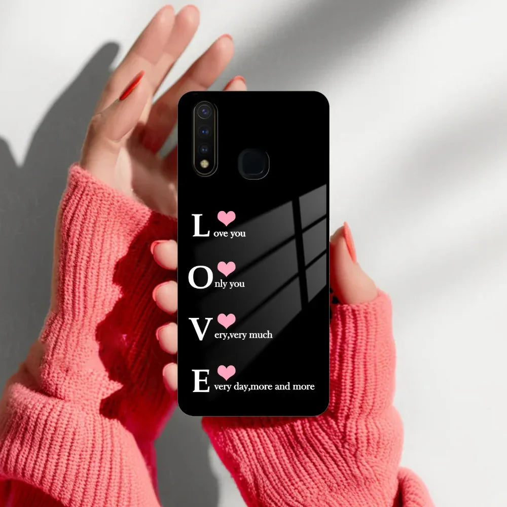 Love Glass Case Cover For Vivo - ShopOnCliQ