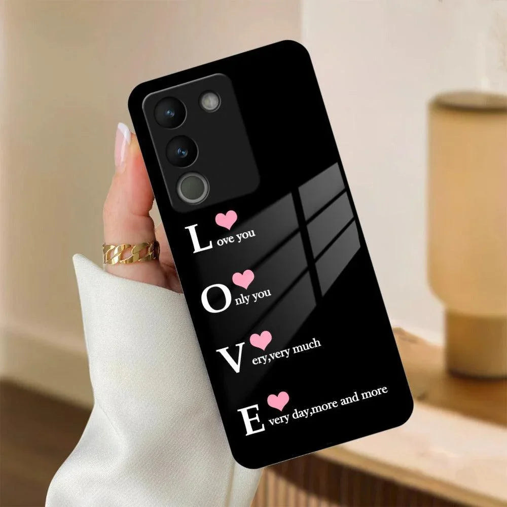 Love Glass Case Cover For Vivo - ShopOnCliQ