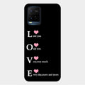 Love Glass Case Cover For Vivo Y21G