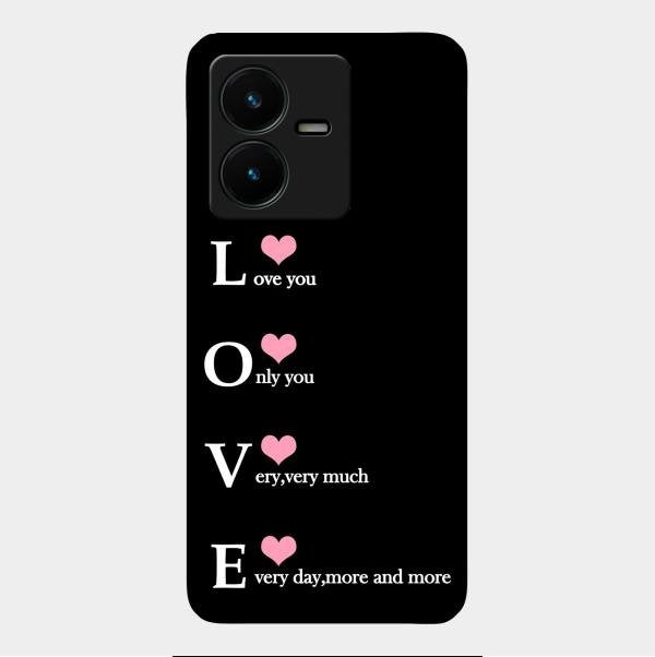 Love Glass Case Cover For Vivo Y22