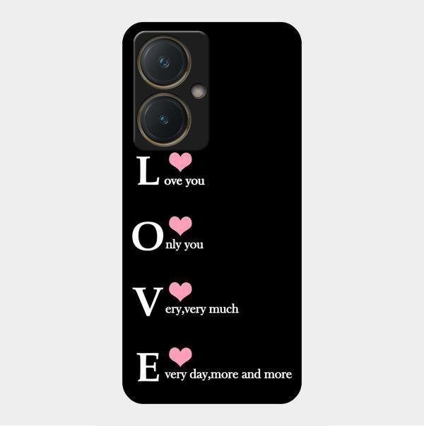 Love Glass Case Cover For Vivo Y27