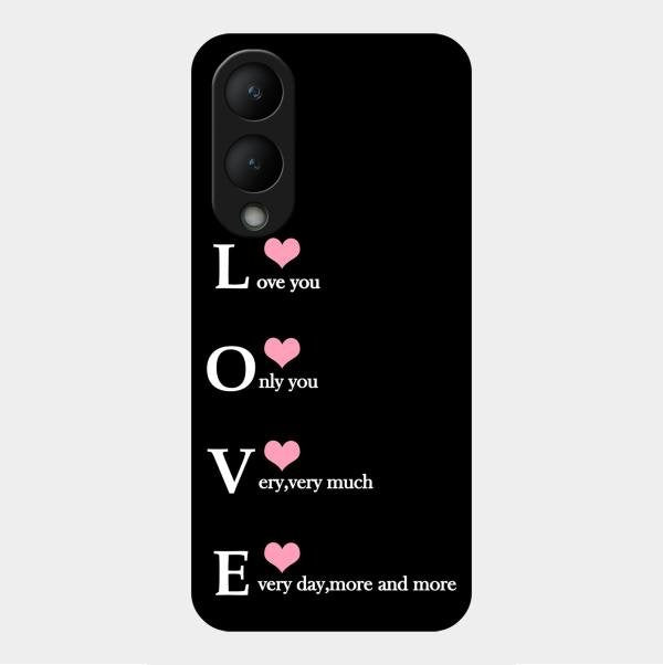 Love Glass Case Cover For Vivo Y28 5G