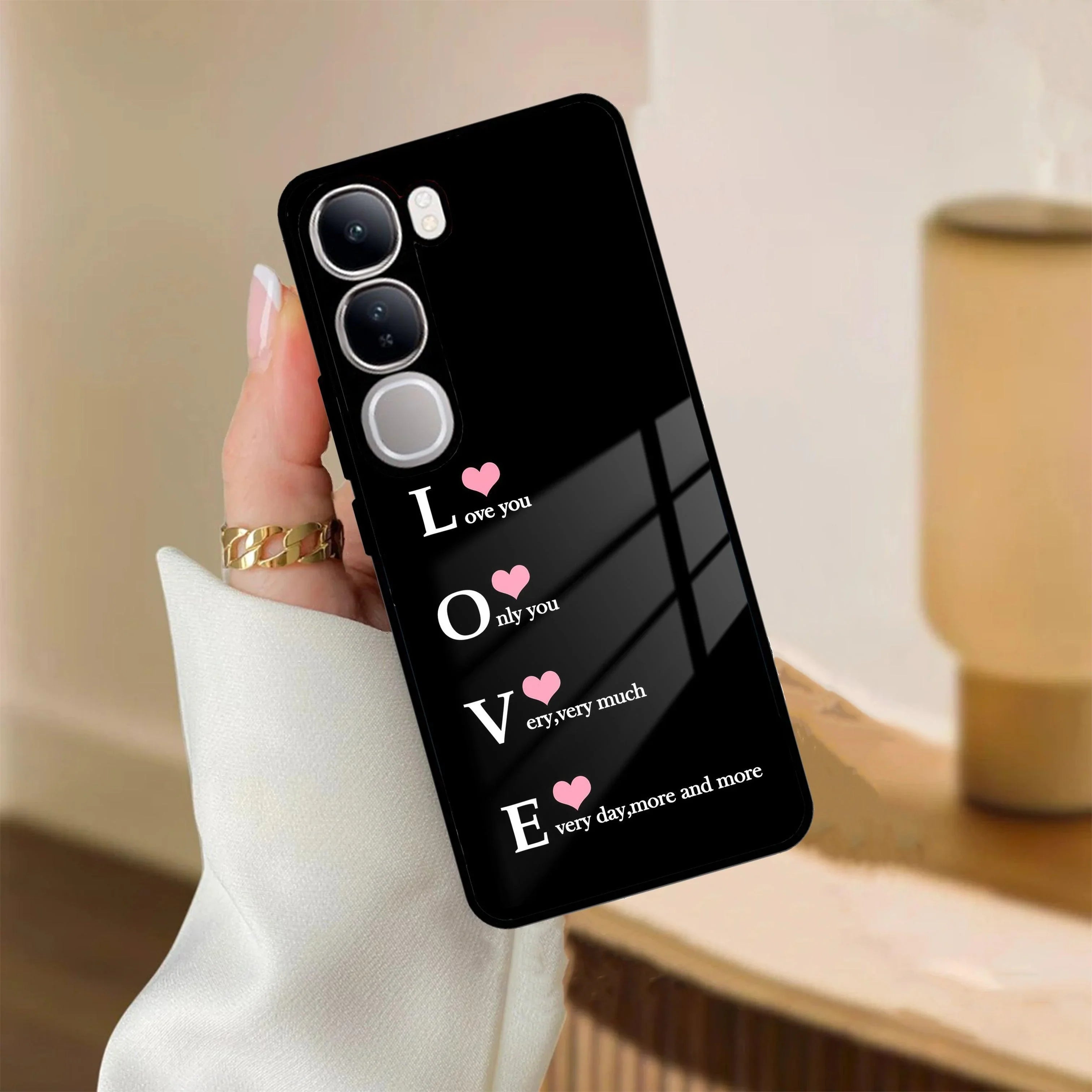 Love Glass Case Cover For Vivo - ShopOnCliQ