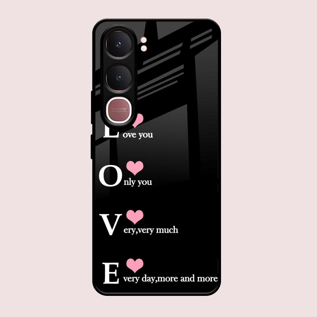 Love Glass Case Cover For Vivo Y31 5G