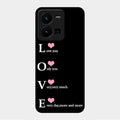 Love Glass Case Cover For Vivo Y35
