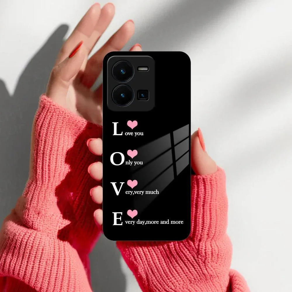 Love Glass Case Cover For Vivo - ShopOnCliQ