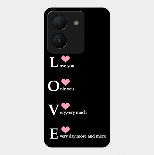 Love Glass Case Cover For Vivo Y36