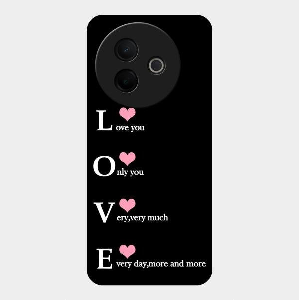 Love Glass Case Cover For Vivo Y39 5G