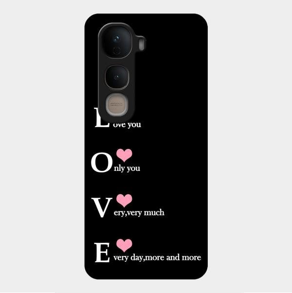 Love Glass Case Cover For Vivo Y400 5G