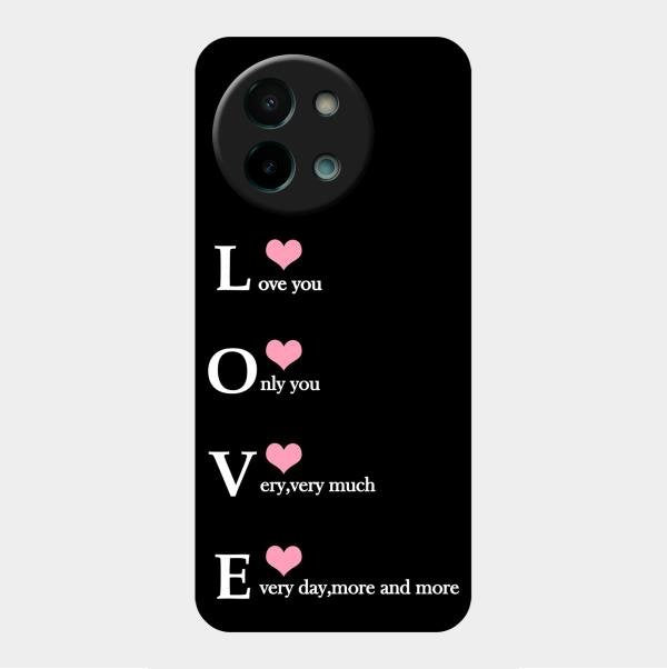 Love Glass Case Cover For Vivo Y58 5G