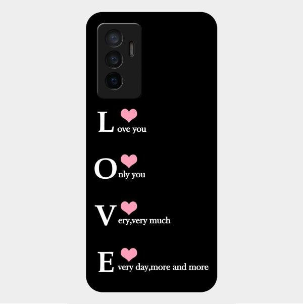 Love Glass Case Cover For Vivo Y75 4G