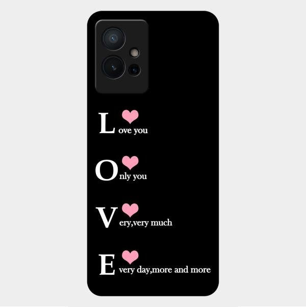 Love Glass Case Cover For Vivo Y75 5G